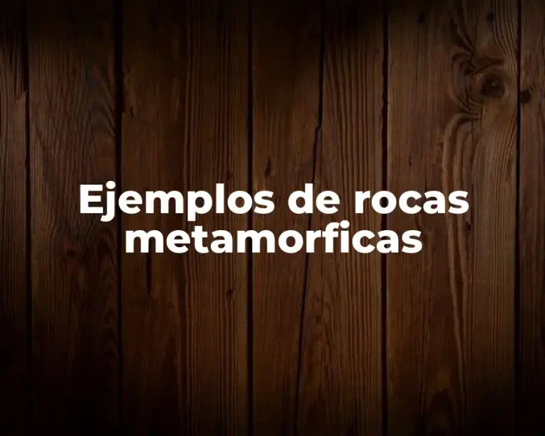 Ejemplos de rocas metamorficas