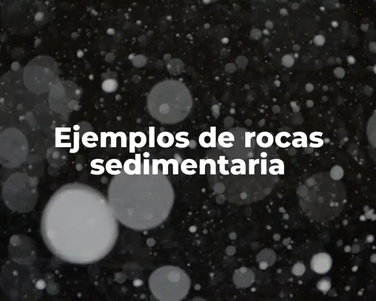 Ejemplos de rocas sedimentaria
