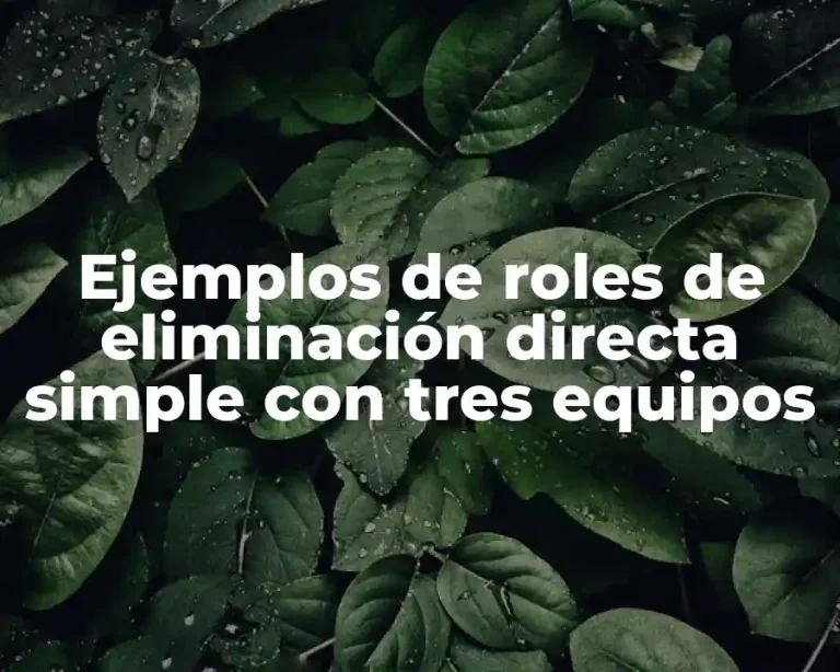 Ejemplos de roles de eliminación directa simple con tres equipos