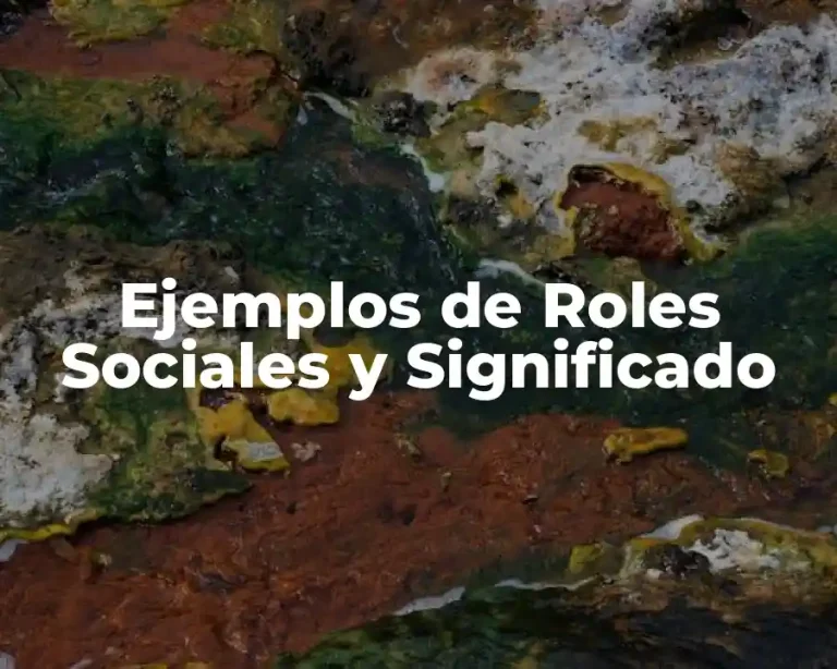 Ejemplos de Roles Sociales y Significado