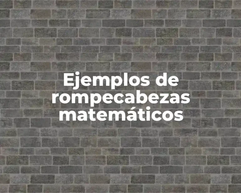 Ejemplos de rompecabezas matemáticos