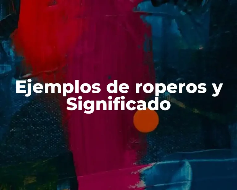 Ejemplos de roperos y Significado