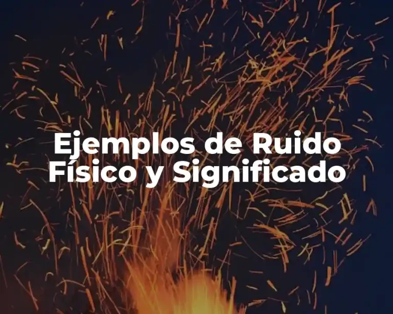 Ejemplos de Ruido Físico y Significado