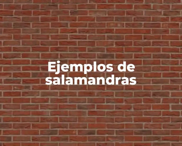 Ejemplos de salamandras