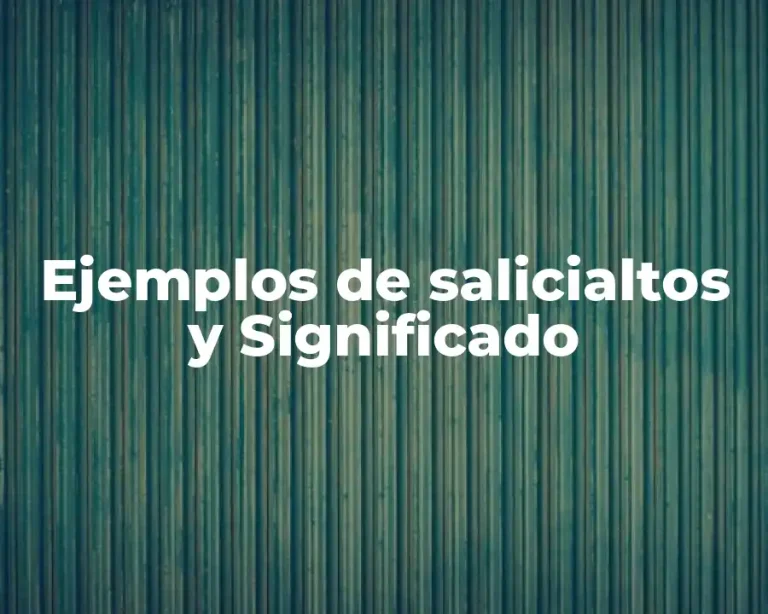 Ejemplos de salicialtos y Significado