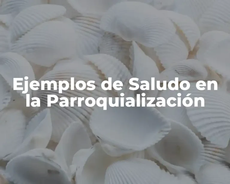 Ejemplos de Saludo en la Parroquialización