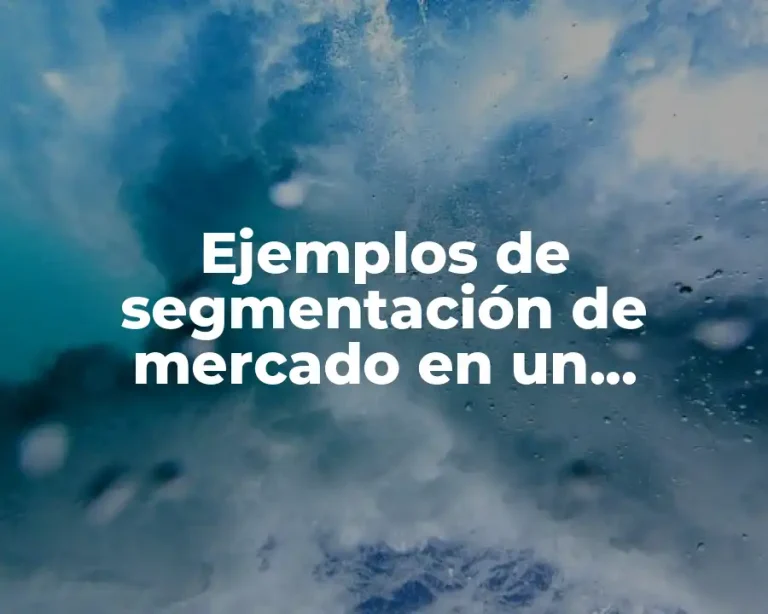 Ejemplos de segmentación de mercado en un proyecto para clientes