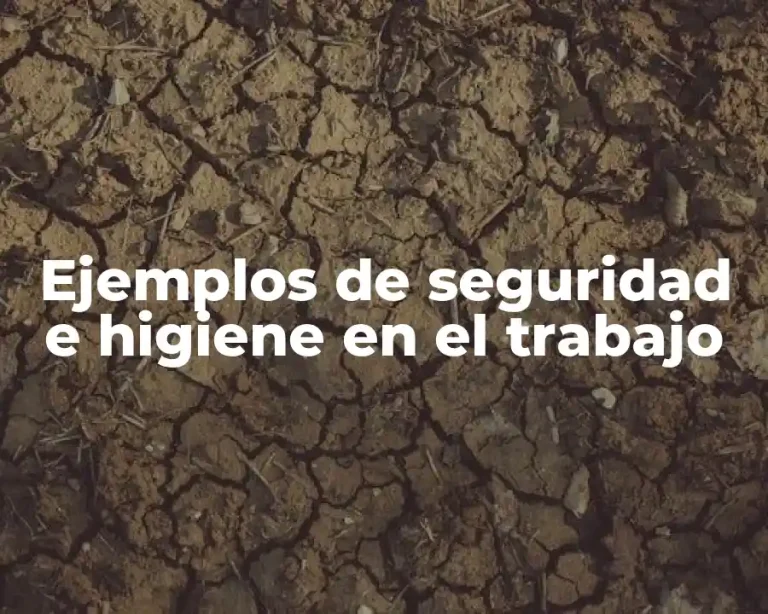 Ejemplos de seguridad e higiene en el trabajo