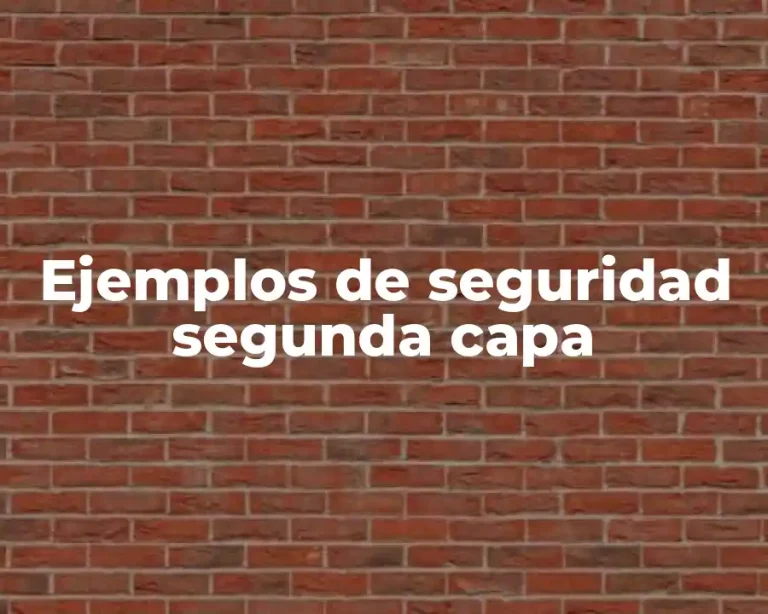 Ejemplos de seguridad segunda capa