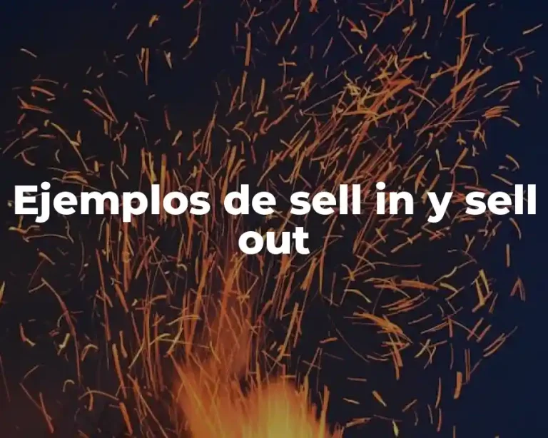 Ejemplos de sell in y sell out