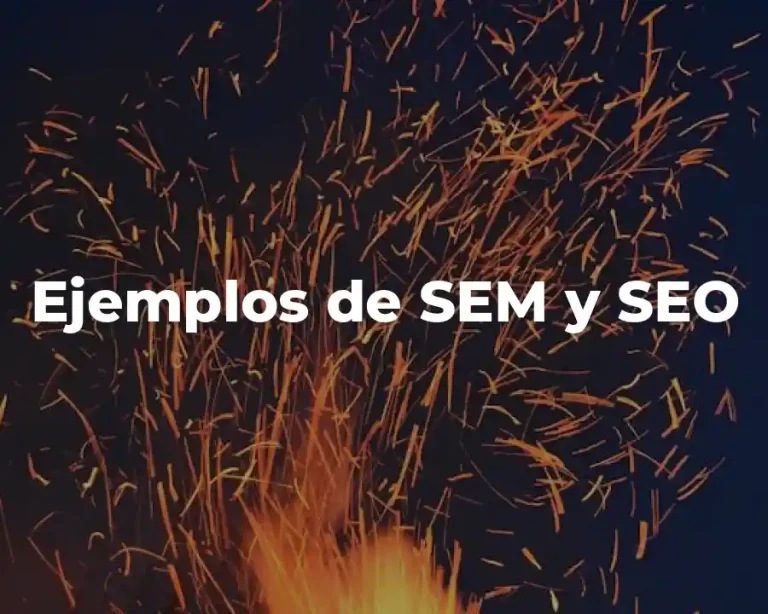 Ejemplos de SEM y SEO