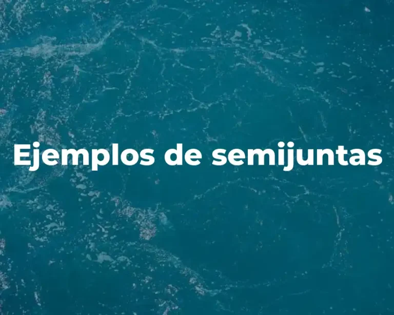Ejemplos de semijuntas