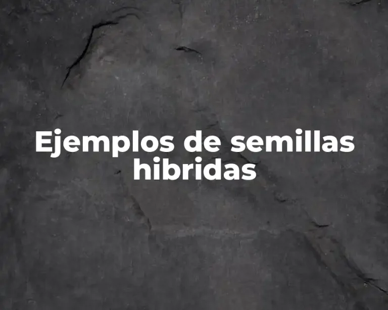 Ejemplos de semillas hibridas