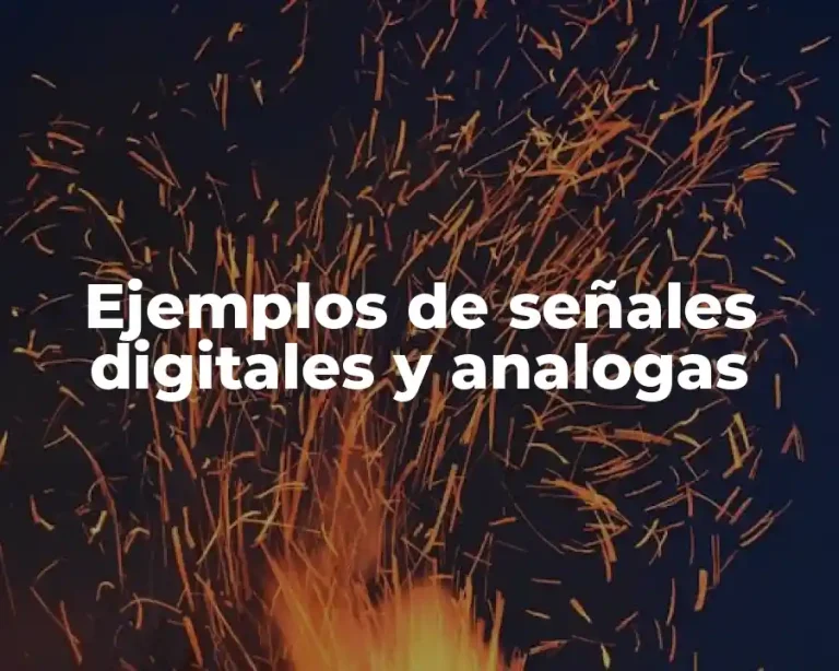Ejemplos de señales digitales y analogas