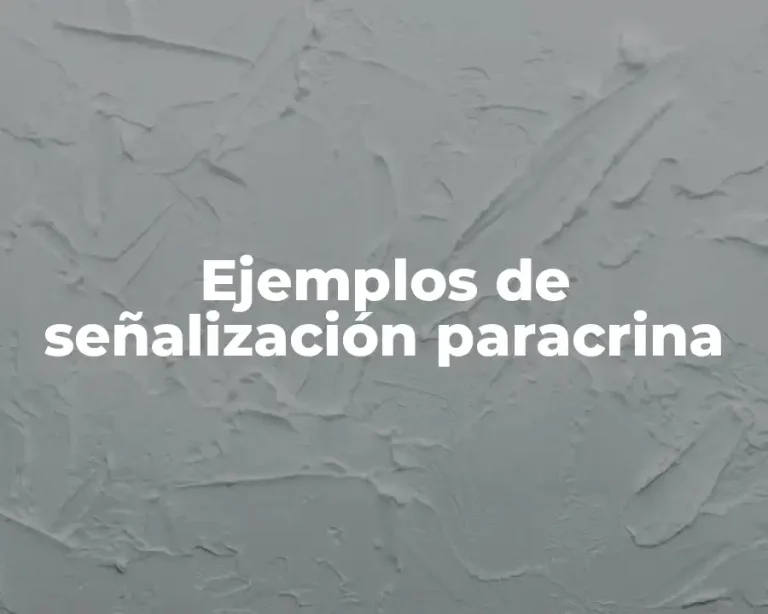 Ejemplos de señalización paracrina