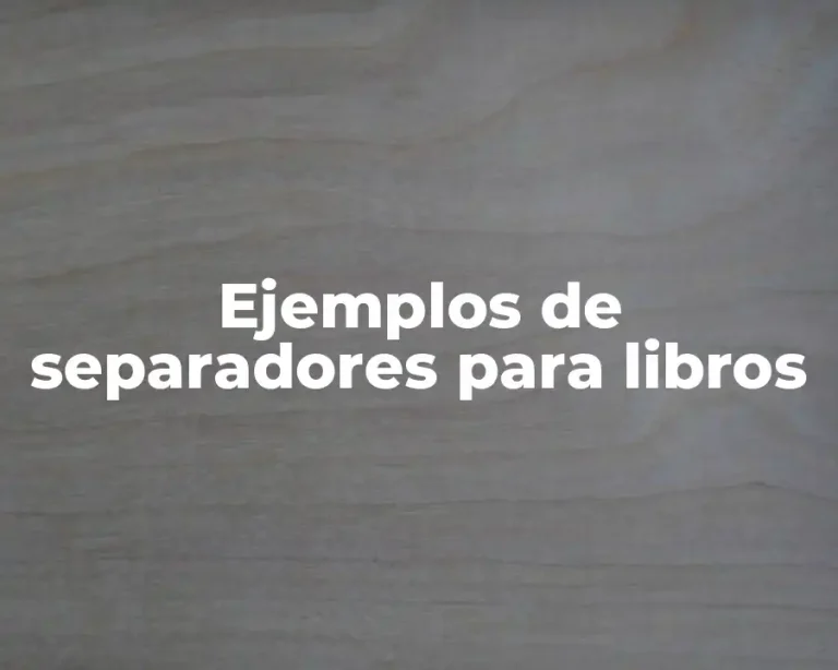 Ejemplos de separadores para libros