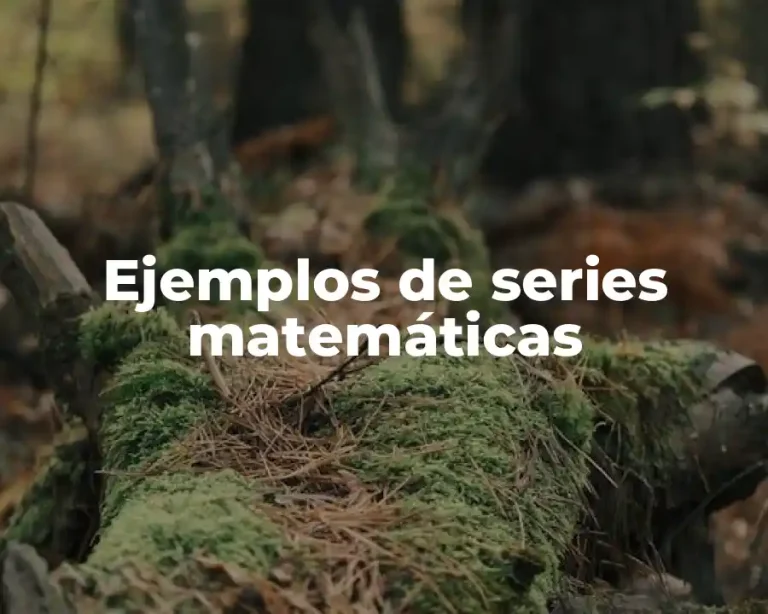 Ejemplos de series matemáticas