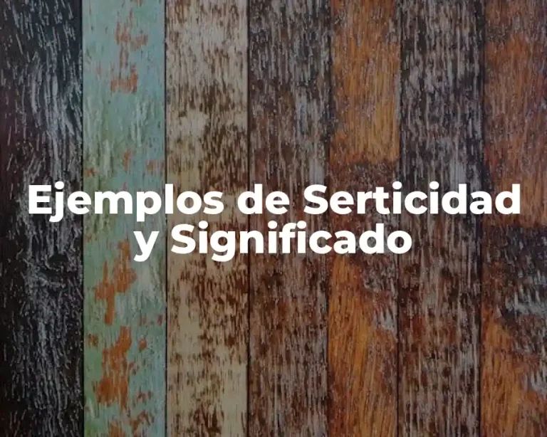 Ejemplos de Serticidad y Significado