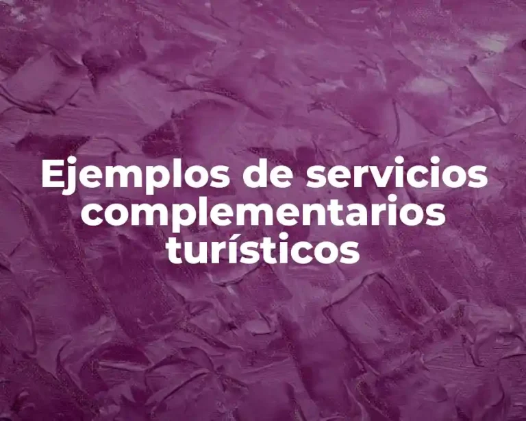 Ejemplos de servicios complementarios turísticos