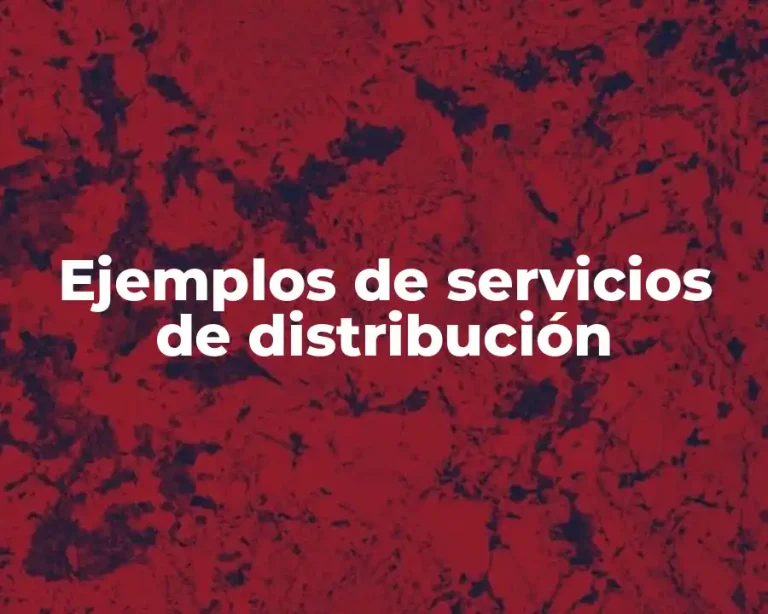 Ejemplos de servicios de distribución