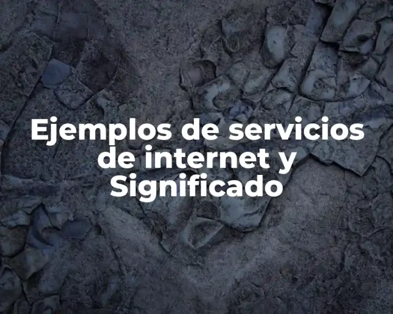 Ejemplos de servicios de internet y Significado