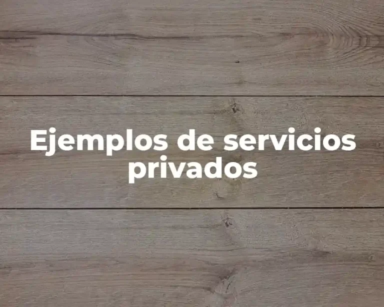 Ejemplos de servicios privados