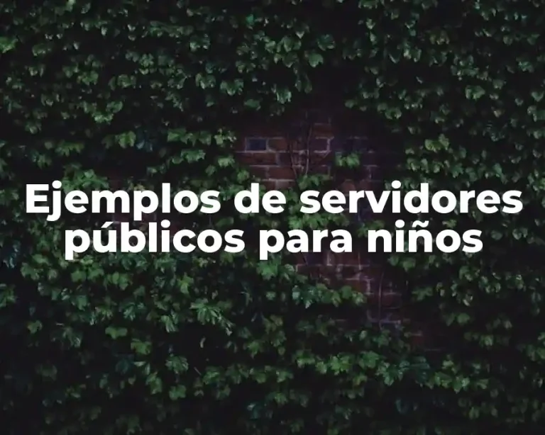 Ejemplos de servidores públicos para niños