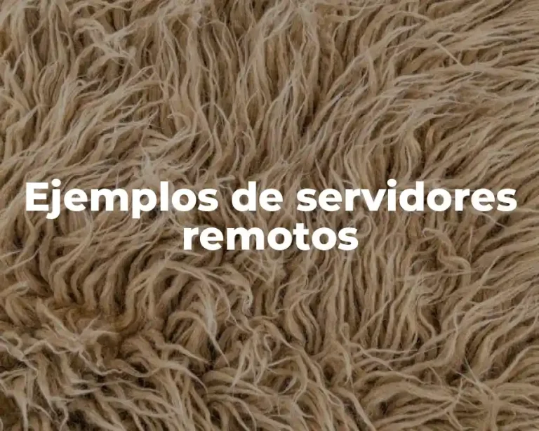 Ejemplos de servidores remotos