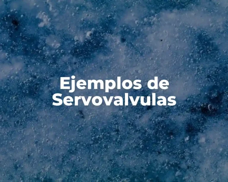 Ejemplos de Servovalvulas