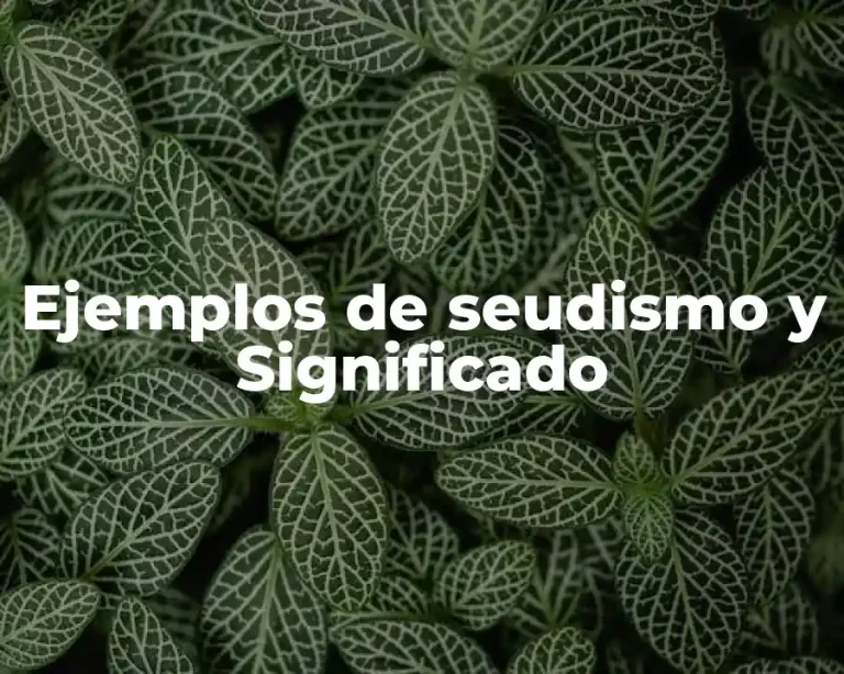 Ejemplos de seudismo y Significado