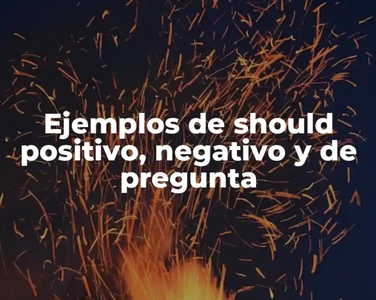 Ejemplos de should positivo, negativo y de pregunta