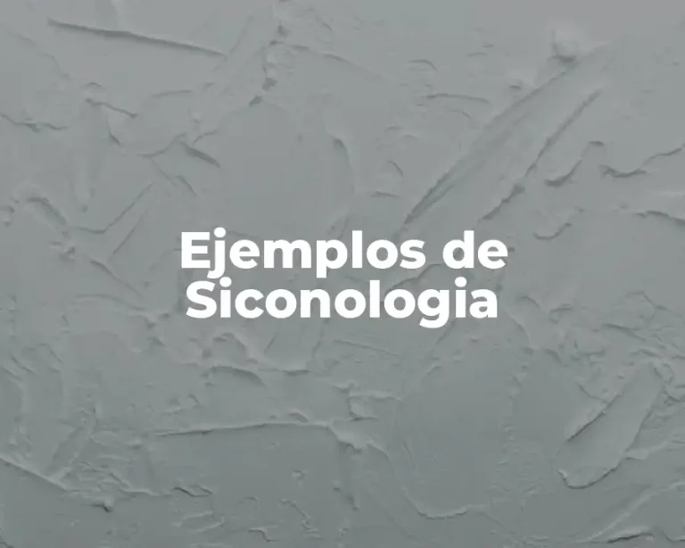 Ejemplos de Siconologia