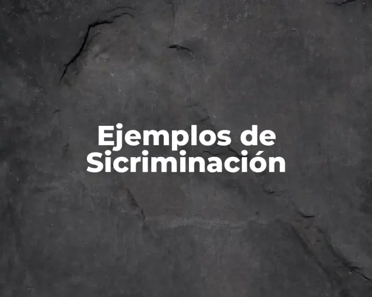 Ejemplos de Sicriminación