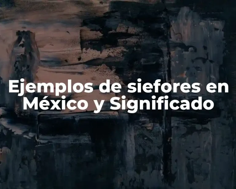 Ejemplos de siefores en México y Significado