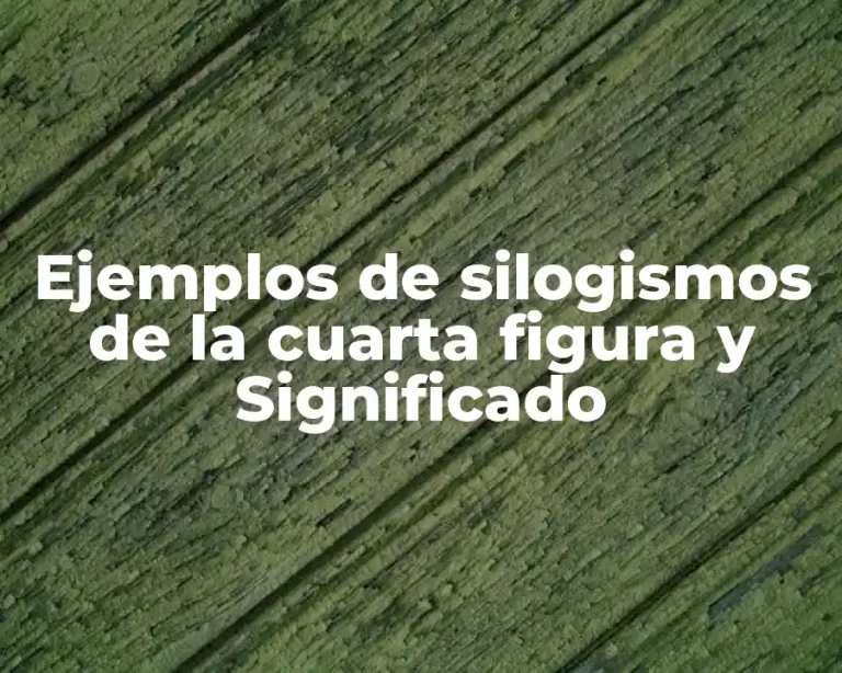 Ejemplos de silogismos de la cuarta figura y Significado