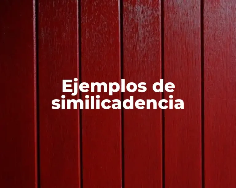 Ejemplos de similicadencia