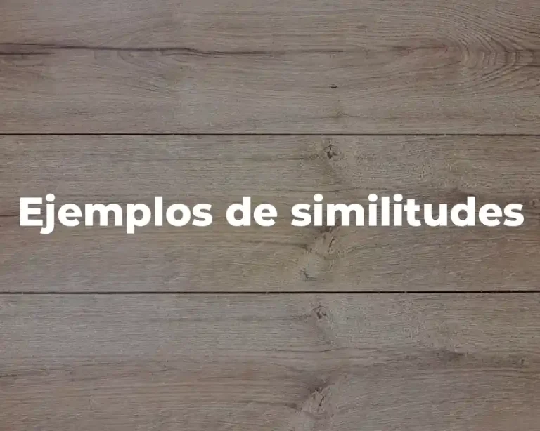 Ejemplos de similitudes