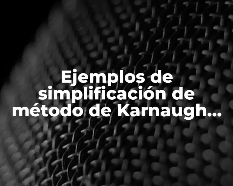 Ejemplos de simplificación de método de Karnaugh con motor eléctrico