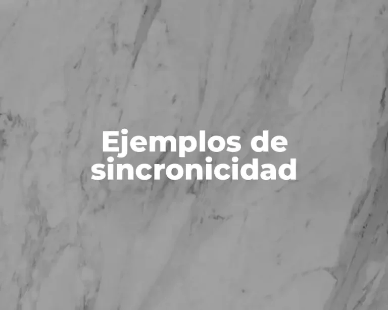 Ejemplos de sincronicidad