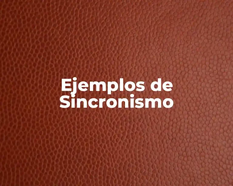 Ejemplos de Sincronismo