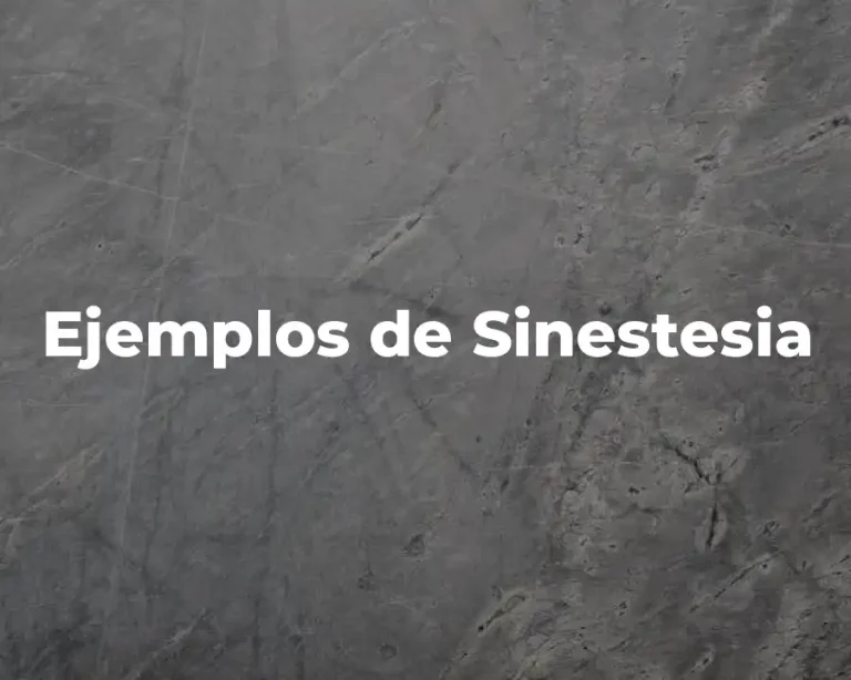 Ejemplos de Sinestesia