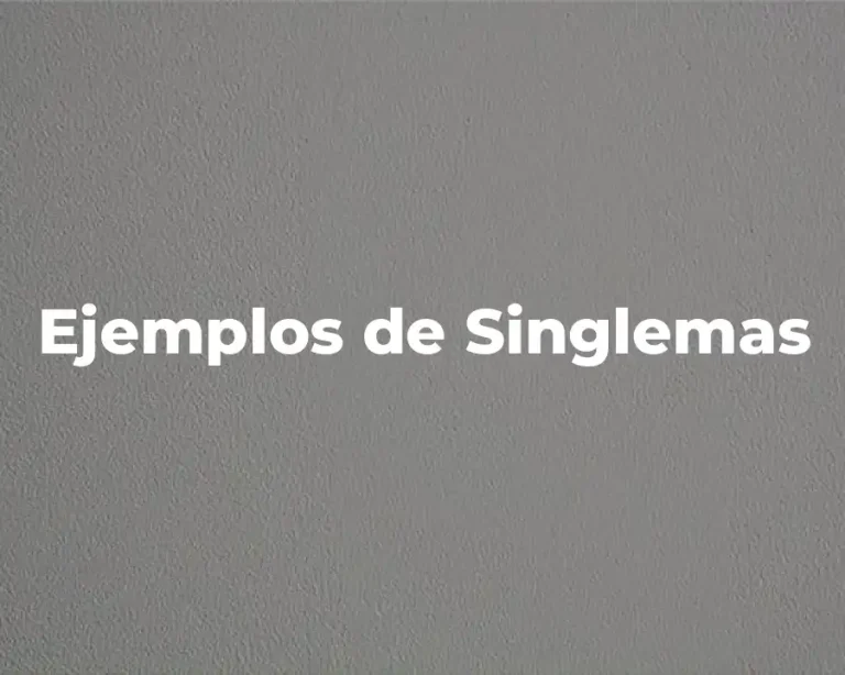 Ejemplos de Singlemas