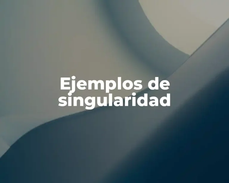 Ejemplos de singularidad