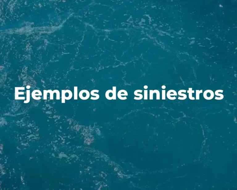 Ejemplos de siniestros