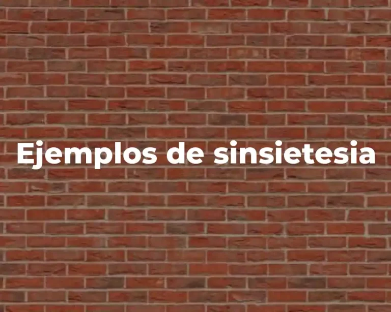 Ejemplos de sinsietesia