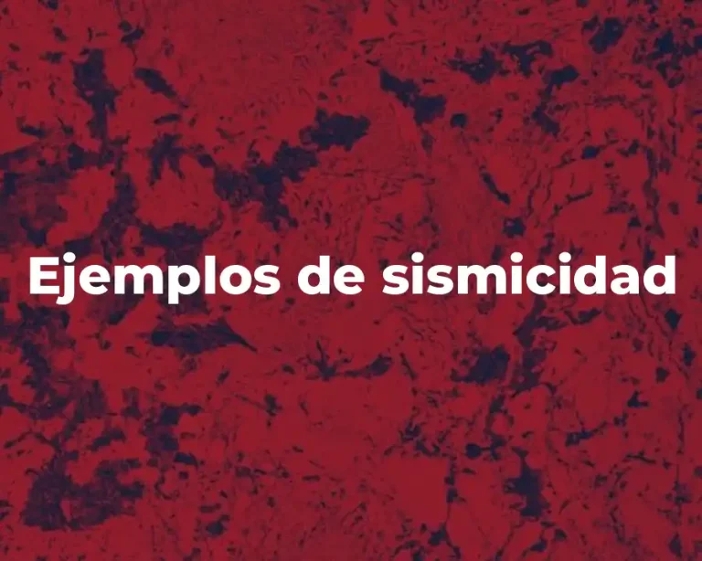 Ejemplos de sismicidad