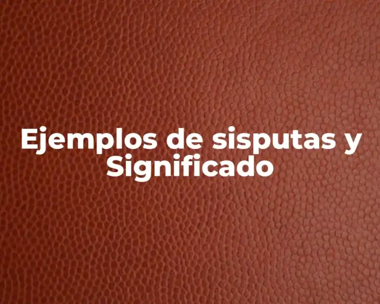 Ejemplos de sisputas y Significado