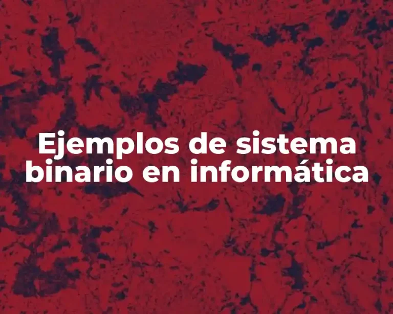Ejemplos de sistema binario en informática
