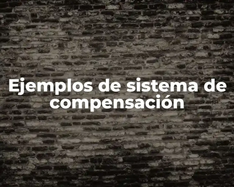 Ejemplos de sistema de compensación