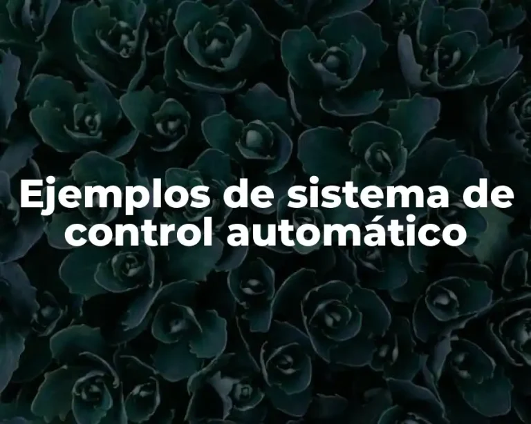 Ejemplos de sistema de control automático